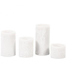 9106 - Kaarshouder Lampyon voor windlicht wit - ⌀12 x 15 cm (2)