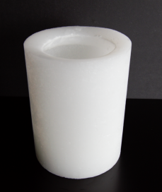 9106 - Kaarshouder Lampyon voor windlicht wit - ⌀12 x 15 cm (3)