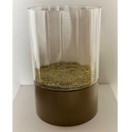 4012 - Sokkel tafelmodel Metaal - Goud excl. Windlicht - ⌀275 x 150 mm (2)