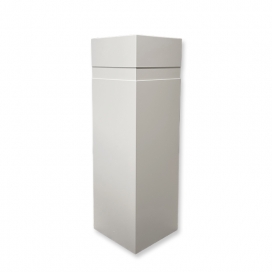 1013 - Wit Gelakte Design Zuil Met Kraag - MDF - 200 x 200 x 1000 mm (4)