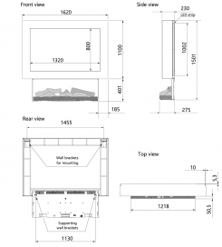 4050 - Kalfire Elektrische Sfeerhaard E-55 - E-55 met Media Wall (3)