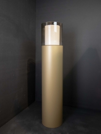 4015 - Sokkel Metaal Rond | Goud Gelakt excl. windlichten - ⌀275 x 800 mm (5)