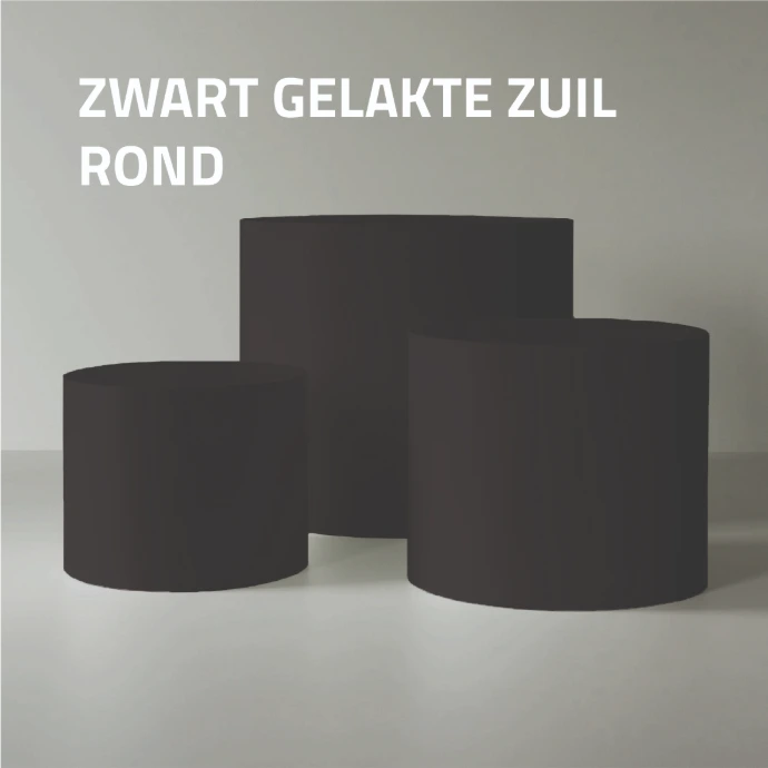 3 zwarte ronde sokkels