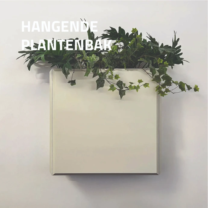 Hangende plantenbak wit