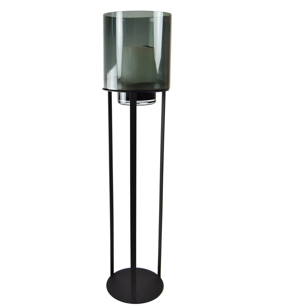 Zwarte metalen sokkel met witte achtergrond Haans.jpg