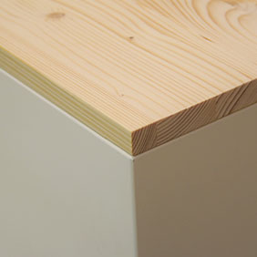 Topplaat vurenhout voor sokkels/zuilen/pilaren