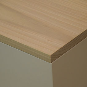 [9003] Topplaat Amerikaans tulpenhout voor sokkels/zuilen/pilaren (200 x 200 mm, Geschuurd)