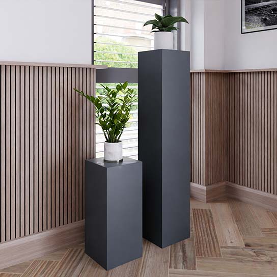 [1003] Grijs Gelakte Zuil (200 x 200 x 1100 mm, Zijdeglans 2K, RAL - 7000 - Pelsgrijs)