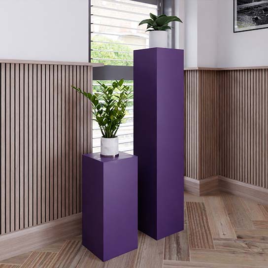 [1008] Violet Gelakte Zuil (200 x 200 x 1100 mm, Zijdeglans 2K, RAL - 4001 - Roodlila)