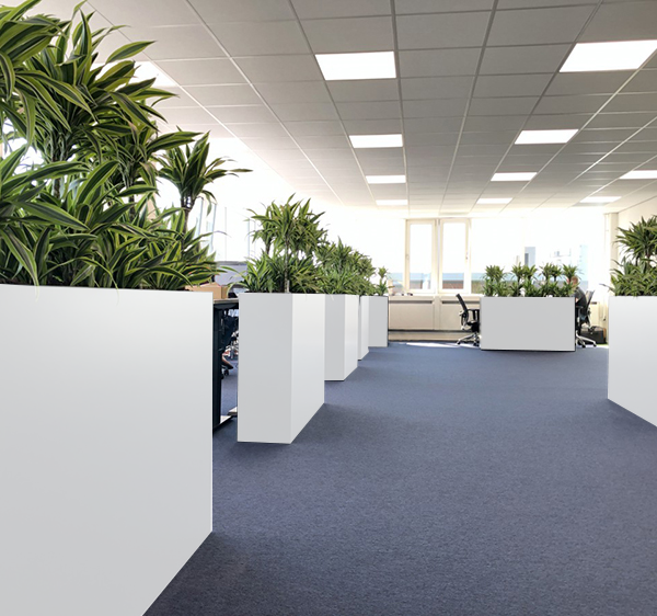 [1801] Plantenbak wit (1500 x 300 x 1000 mm, Zijdeglans 2K)