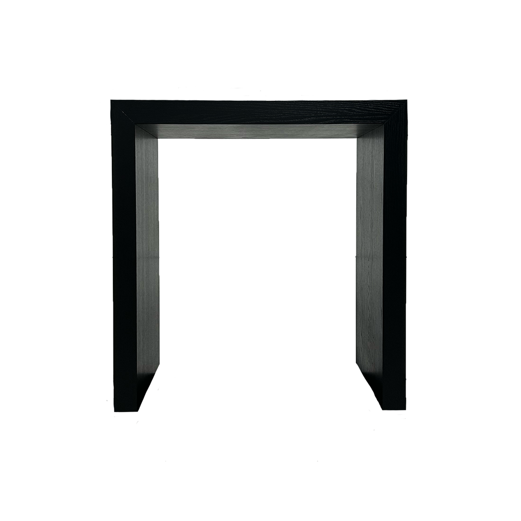 [5100] Bartafel Eiken Look Zwart (Bartafel - 100x60x100, Zijdeglans, RAL - 9010 - Zuiver wit)