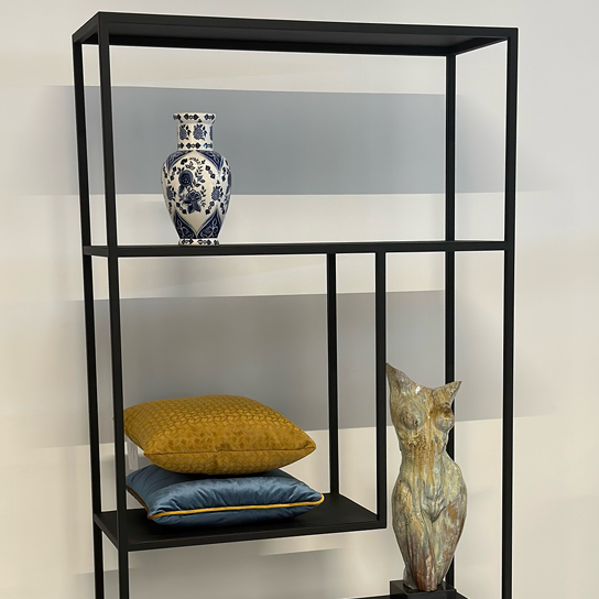 [4005] Metalen kast  - kleur zwart (100 x 38 x 200 cm)