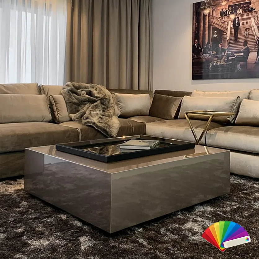 [1721] Salontafel Presso op kleur (1000 x 1000 x 450 mm, Zijdeglans 2K)