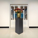 Metaal Gelakte Zuil Vierkant Dark Steel