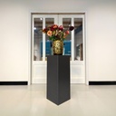 Metaal Gelakte Zuil Vierkant Black Copper