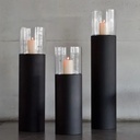 Sokkel Metaal Rond Zwart  excl. windlicht