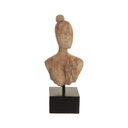 Houten beeld vrouwen hoofd