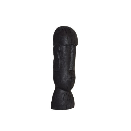 [6007] Zwart houten hoofd