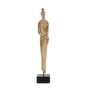 Houten beeld vrouw op voet