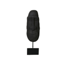 Zwart houten masker op voet 